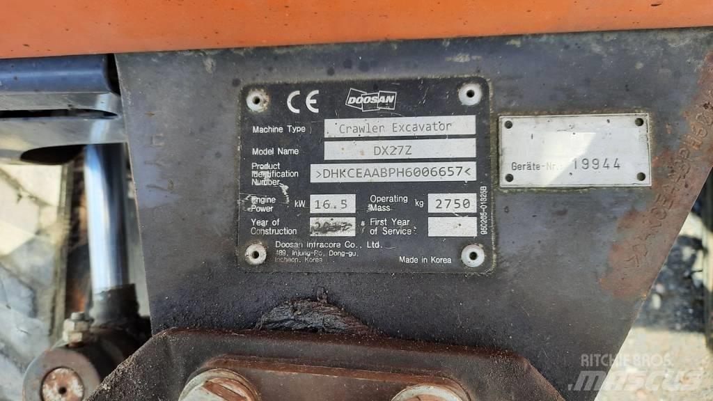Doosan DX 27 Z Mini excavators < 7t (Mini diggers)