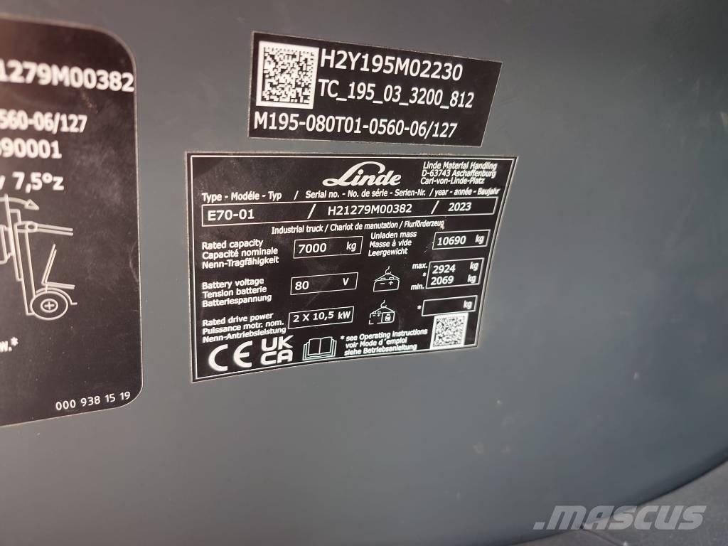 Linde E 70/1279 Electric forklift trucks