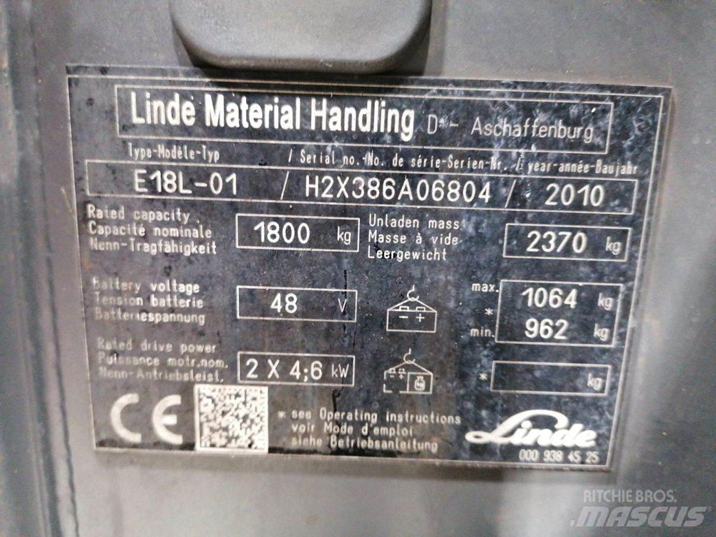 Linde E18L-01 Electric forklift trucks