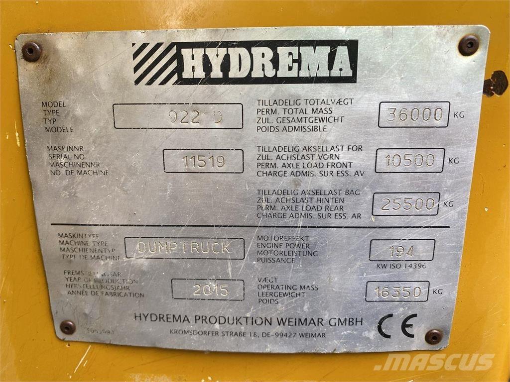 Hydrema 922D Site dumpers