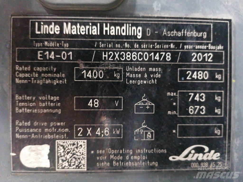 Linde E14-01 Electric forklift trucks