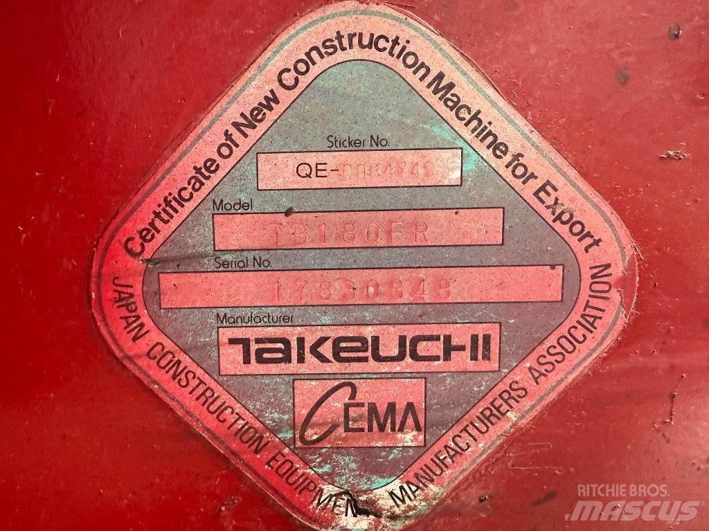 Takeuchi TB 180 FR Midi excavators  7t - 12t