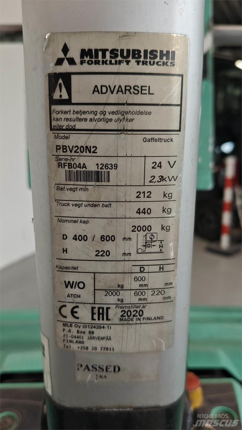 Mitsubishi PBV20N2 Forklift trucks - others