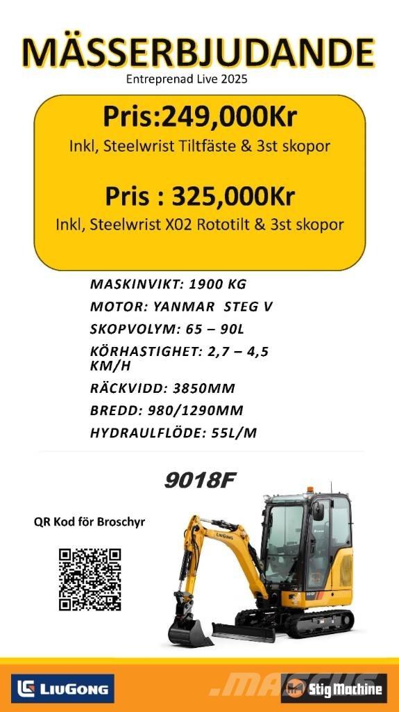 LiuGong 9018 F Mini excavators < 7t (Mini diggers)