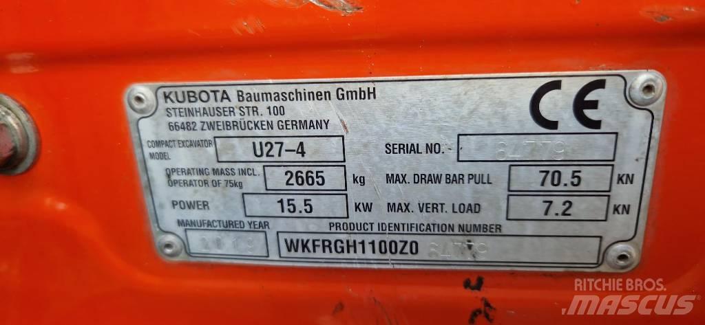 Kubota U 27-4 Mini excavators < 7t (Mini diggers)