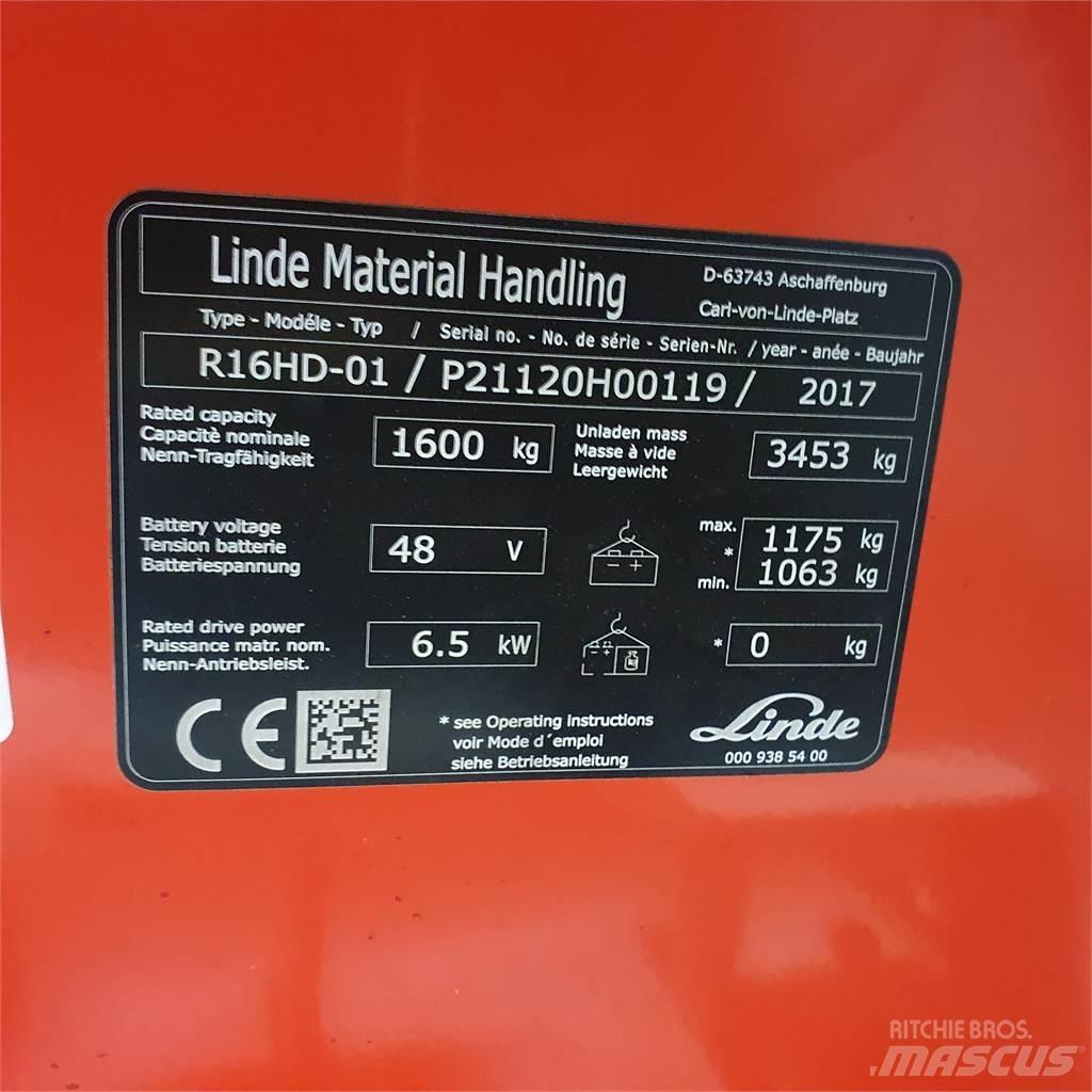 Linde R16HD Reach trucks
