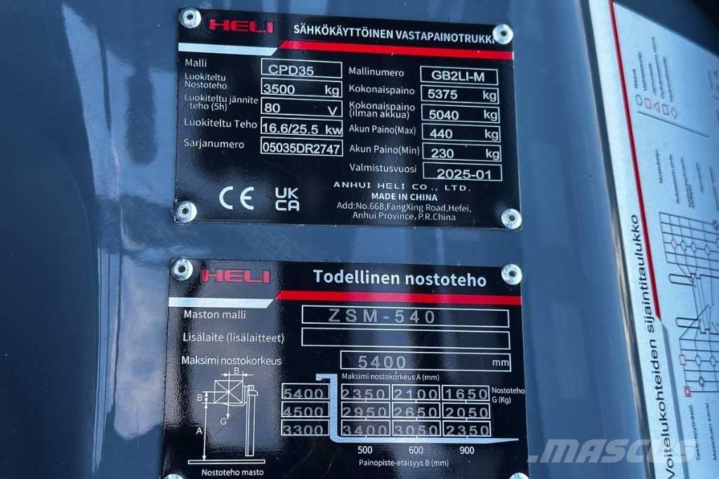 Heli CPD 35 Electric forklift trucks