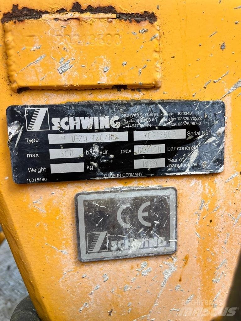 Schwing P1620-120/80 Concrete pump trucks