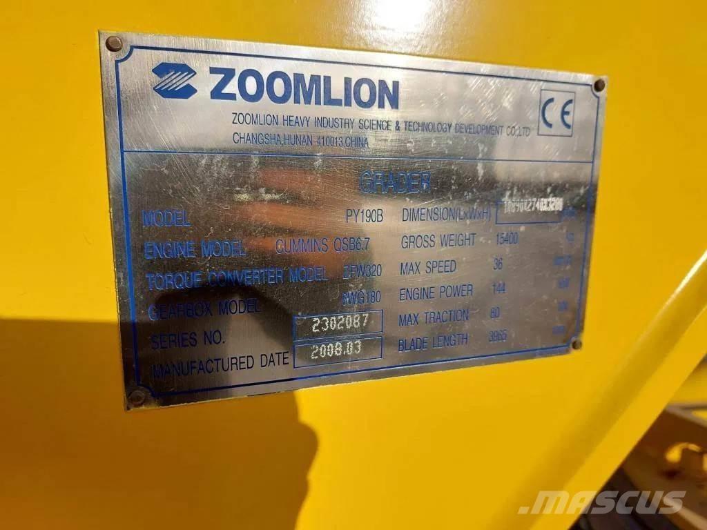 Zoomlion PY190B Graders