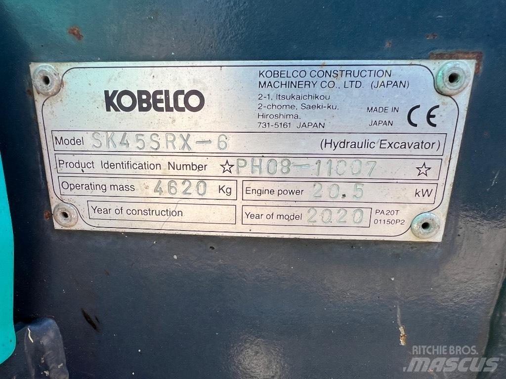 Kobelco SK 45 SRX-6 Mini excavators < 7t (Mini diggers)
