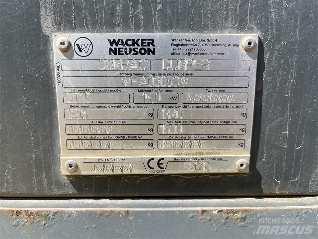 Wacker Neuson DT 15 Site dumpers