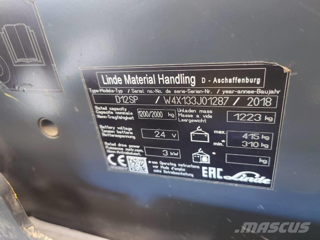 Linde D 12 Li-ION Self propelled stackers