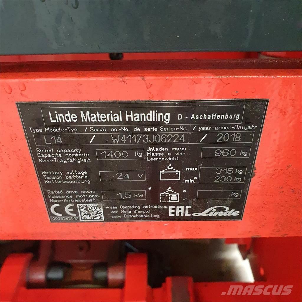 Linde L14i Pedestrian stacker