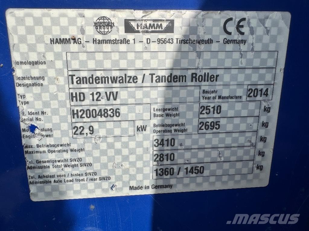 Hamm HD 12 VV Twin drum rollers