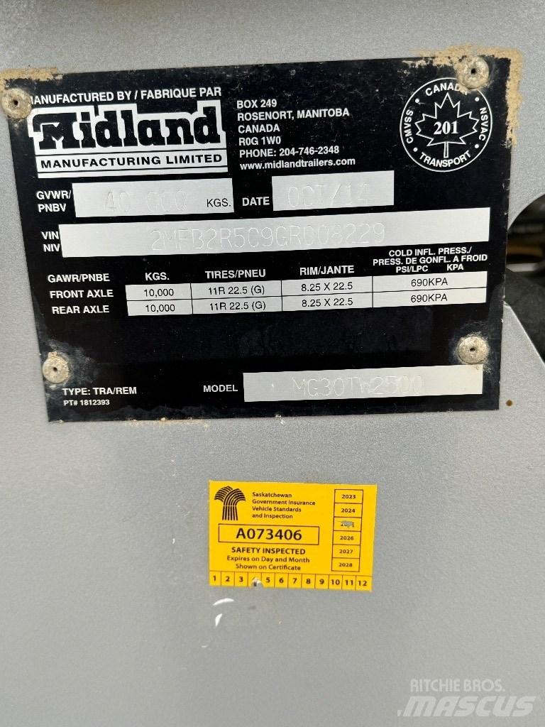 Midland TW2500 Tipper trailers