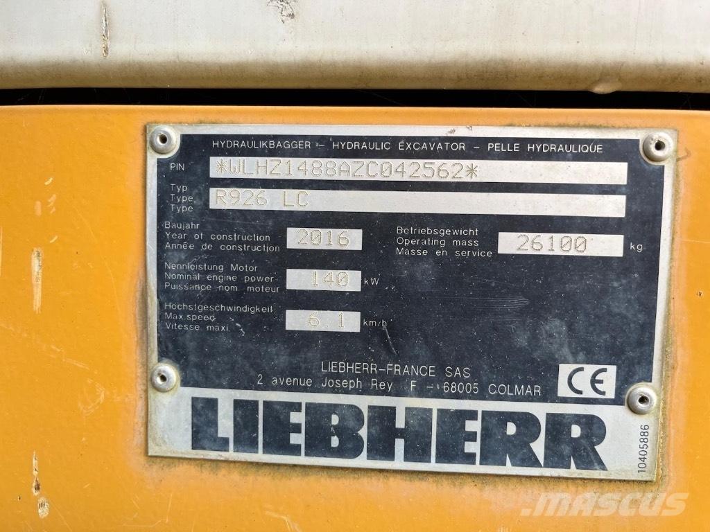 Liebherr 926 Crawler excavators