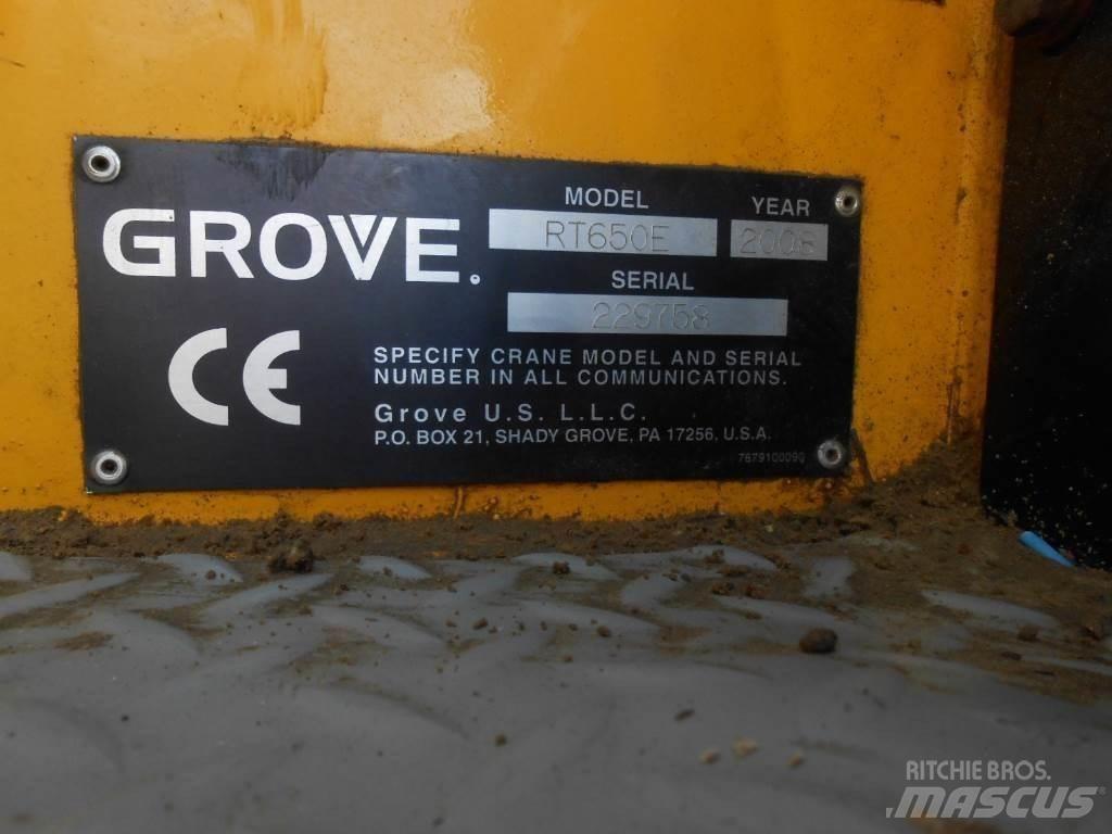 Grove RT 650 E Rough terrain cranes
