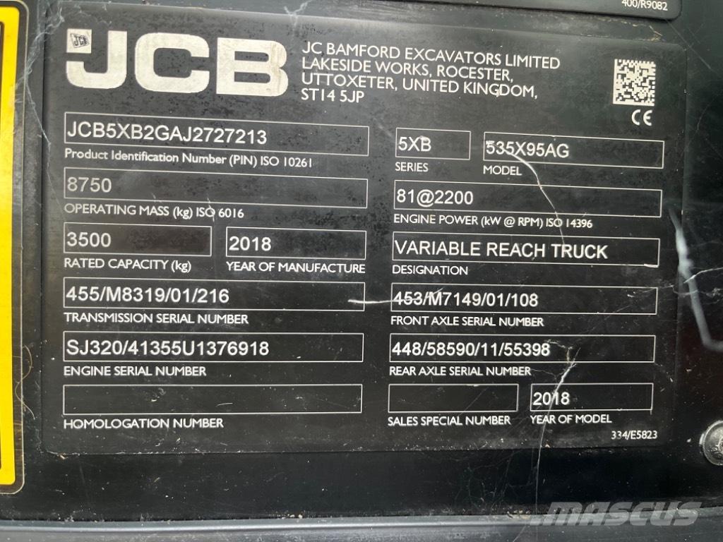 JCB 535-95 Agri Telehandlers for agriculture