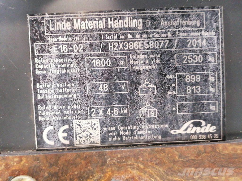 Linde E16-02 Electric forklift trucks