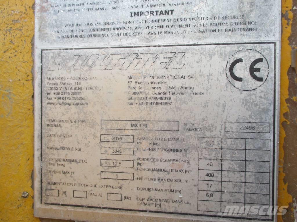 Multitel MX 170 Truck & Van mounted aerial platforms