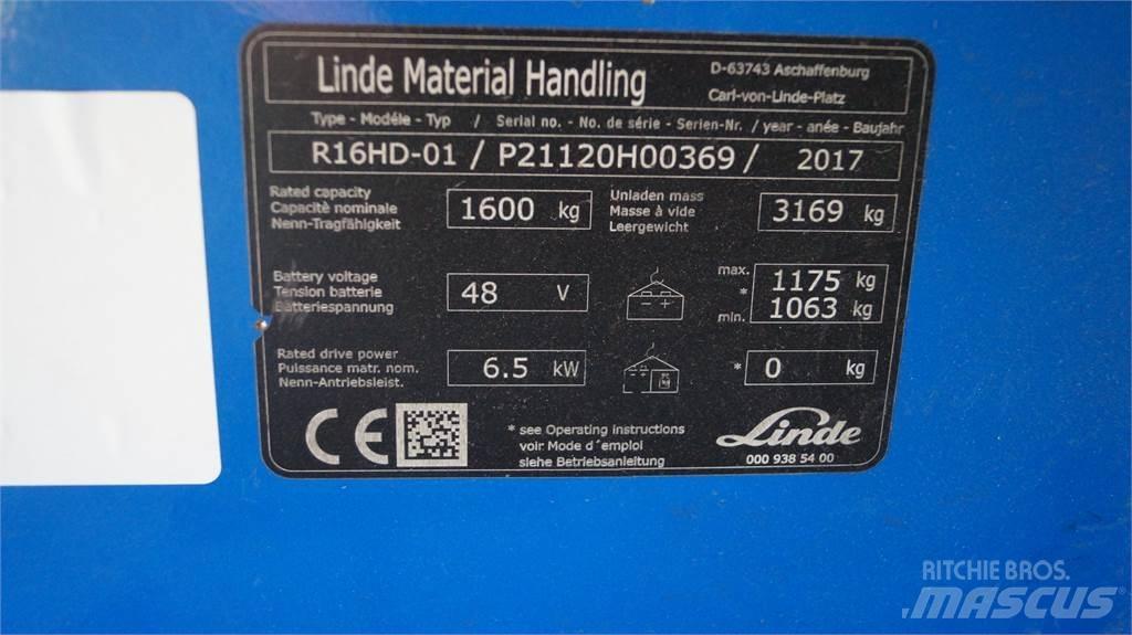 Linde R16HD Reach trucks