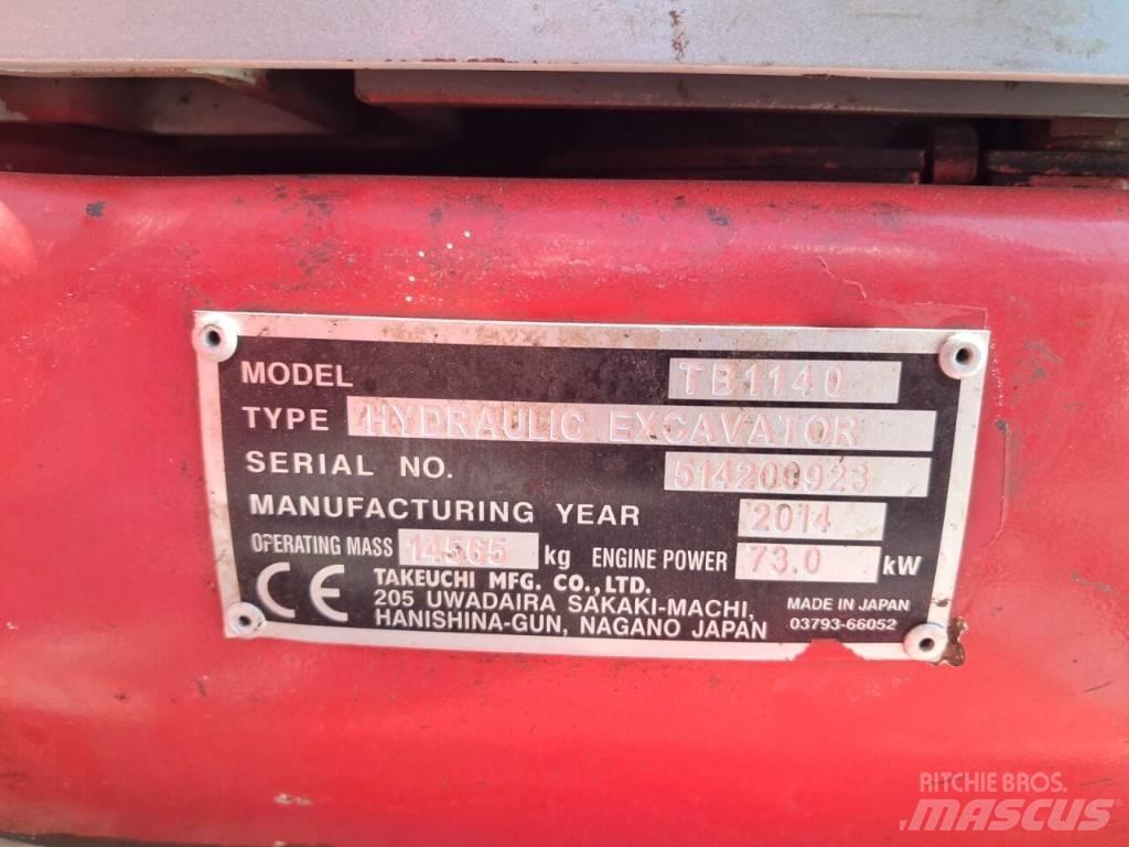 Tackeuchi TB1140 Crawler excavators