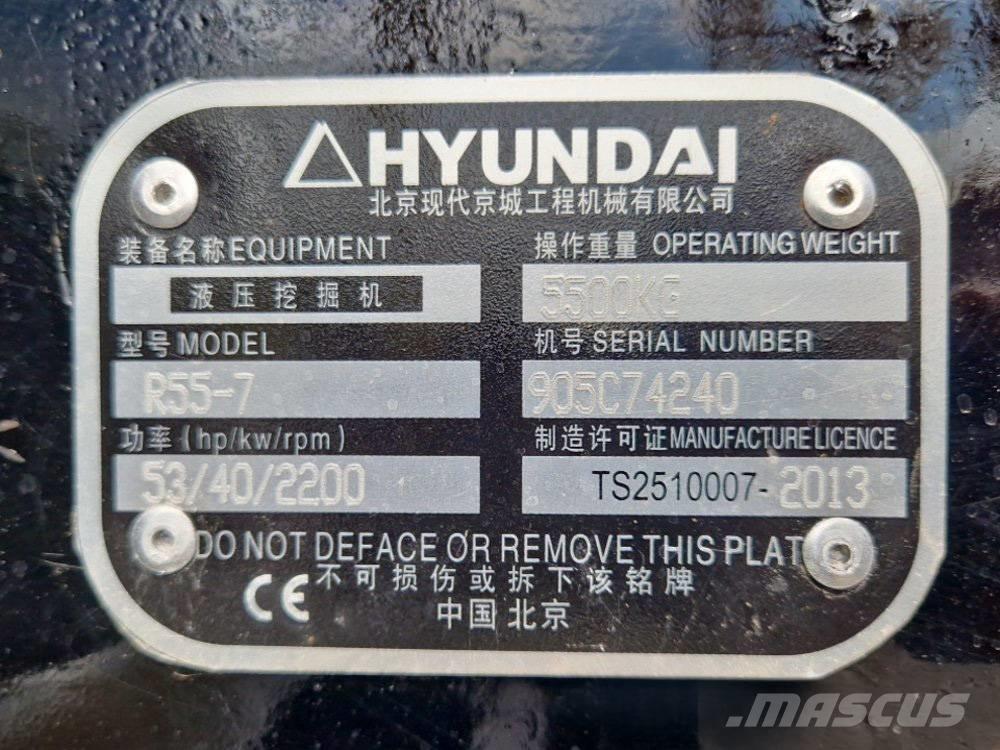 Hyundai R 155-7 Mini excavators < 7t (Mini diggers)