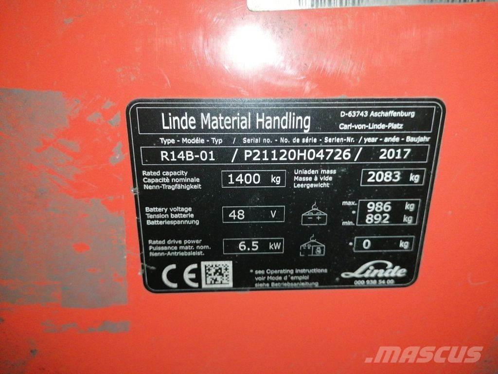 Linde R14B-01 Reach trucks