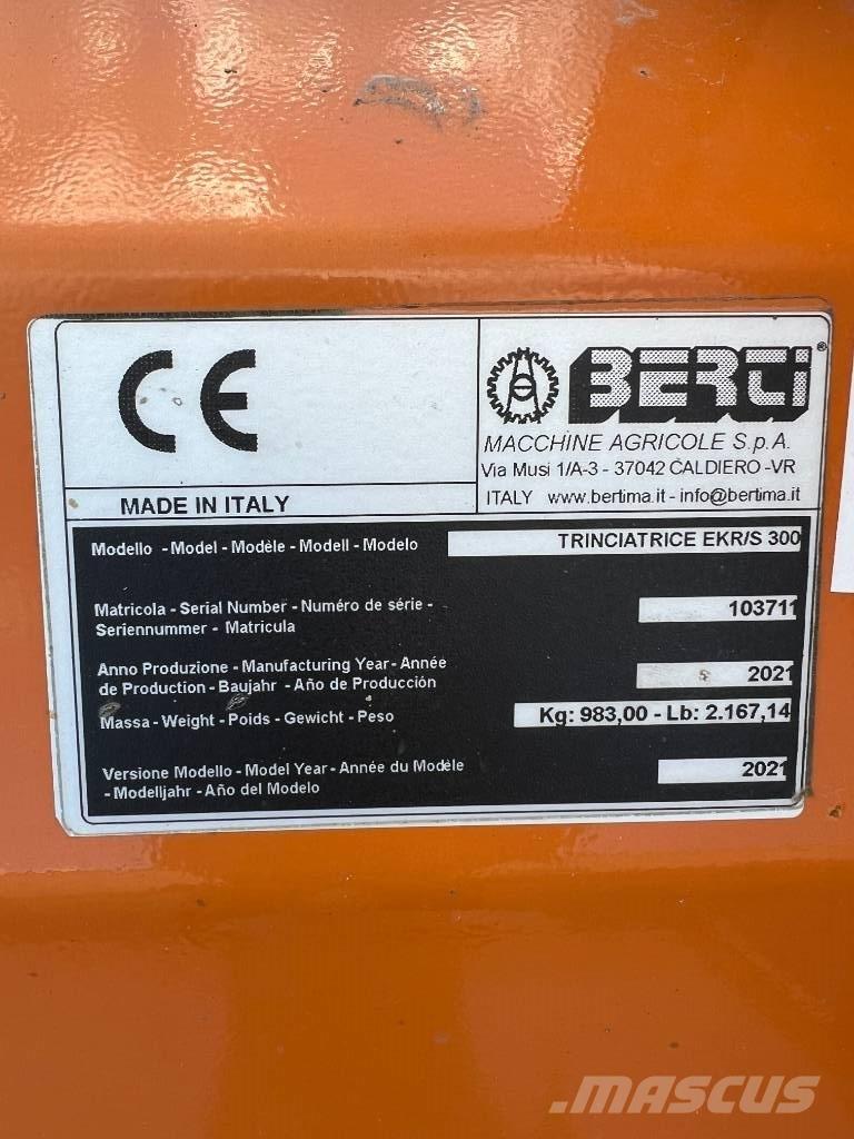 Berti EKR-S 300 Pasture mowers and toppers