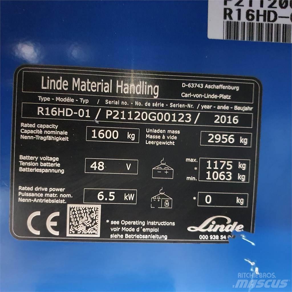 Linde R16HD Reach trucks