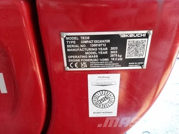 Takeuchi TB 230 Mini excavators < 7t (Mini diggers)