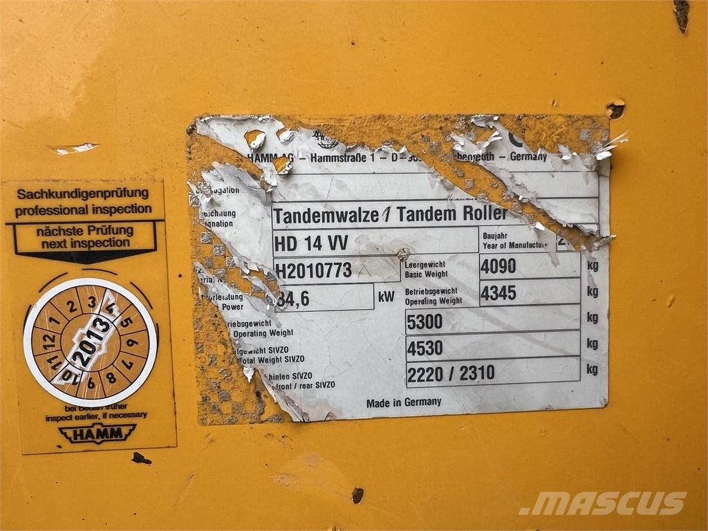 Hamm HD 14 VV Twin drum rollers