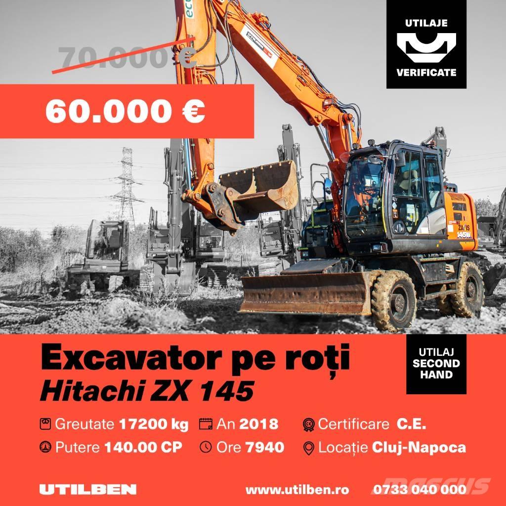 Hitach ZX 145 Wheeled excavators