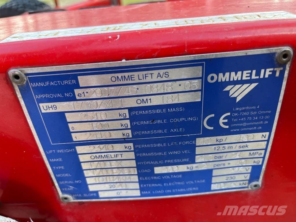 Omme 1700 EBXD Trailer mounted aerial platforms