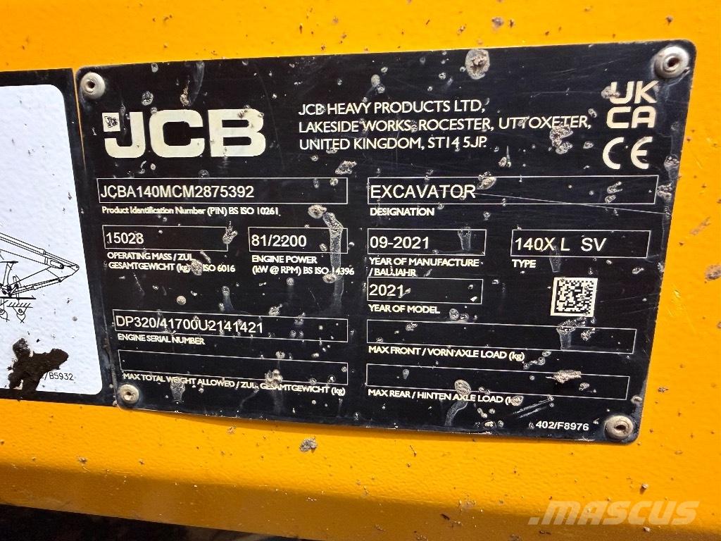 JCB 140 X Crawler excavators