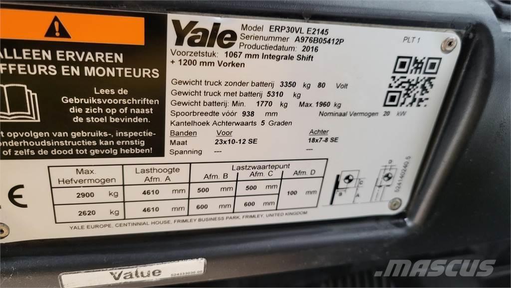 Yale ERP30VL 2016 Electric forklift trucks