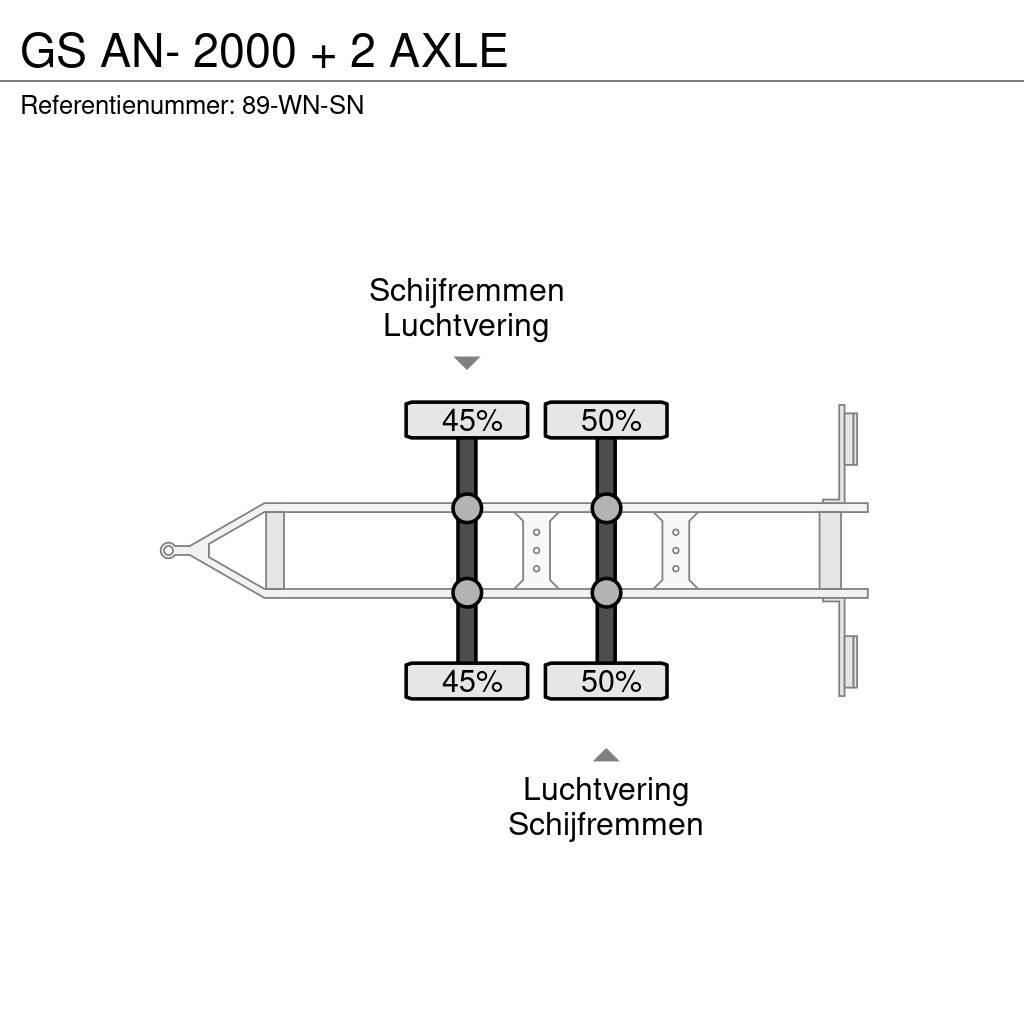 GS AN- 2000 + 2 AXLE Flatbed/Dropside trailers