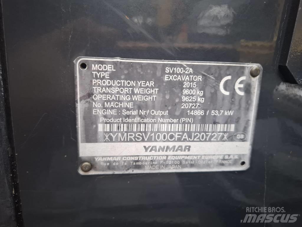 Yanmar SV 100-2A Midi excavators  7t - 12t