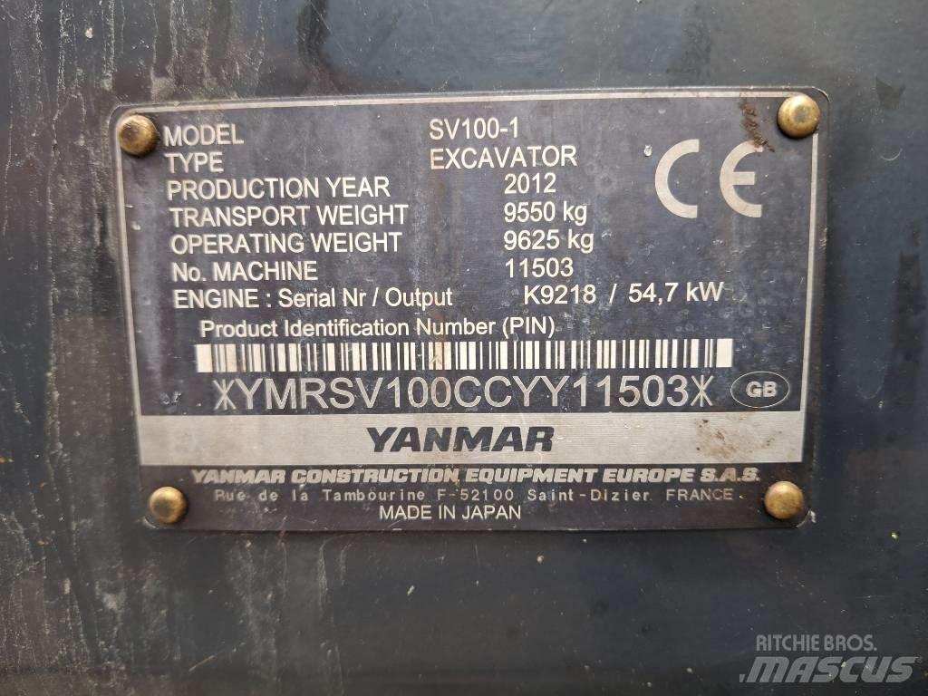 Yanmar SV 100-1 Midi excavators  7t - 12t