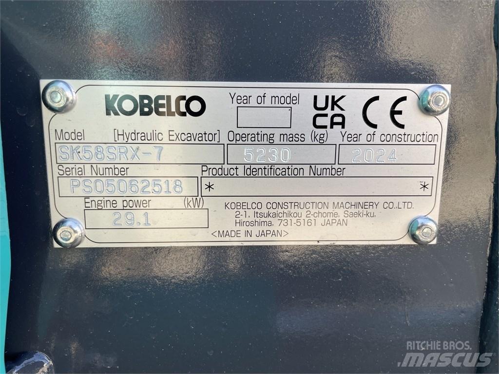 Kobelco SK 58 SRX-7 Mini excavators < 7t (Mini diggers)
