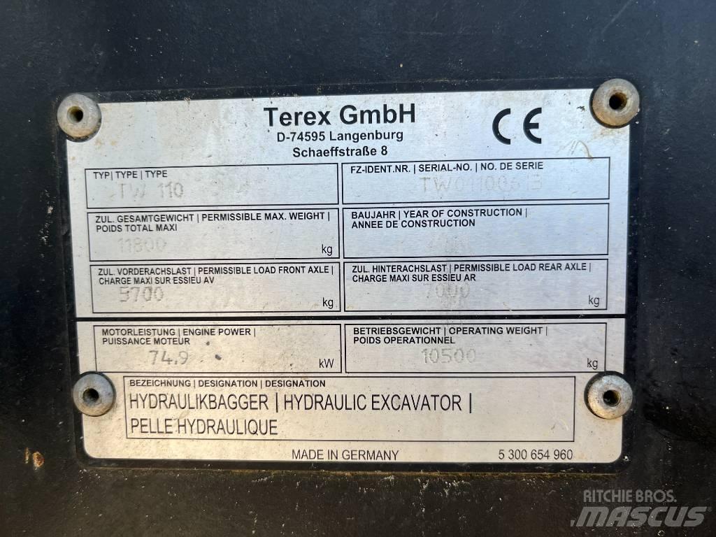 Terex TW 110 Wheeled excavators