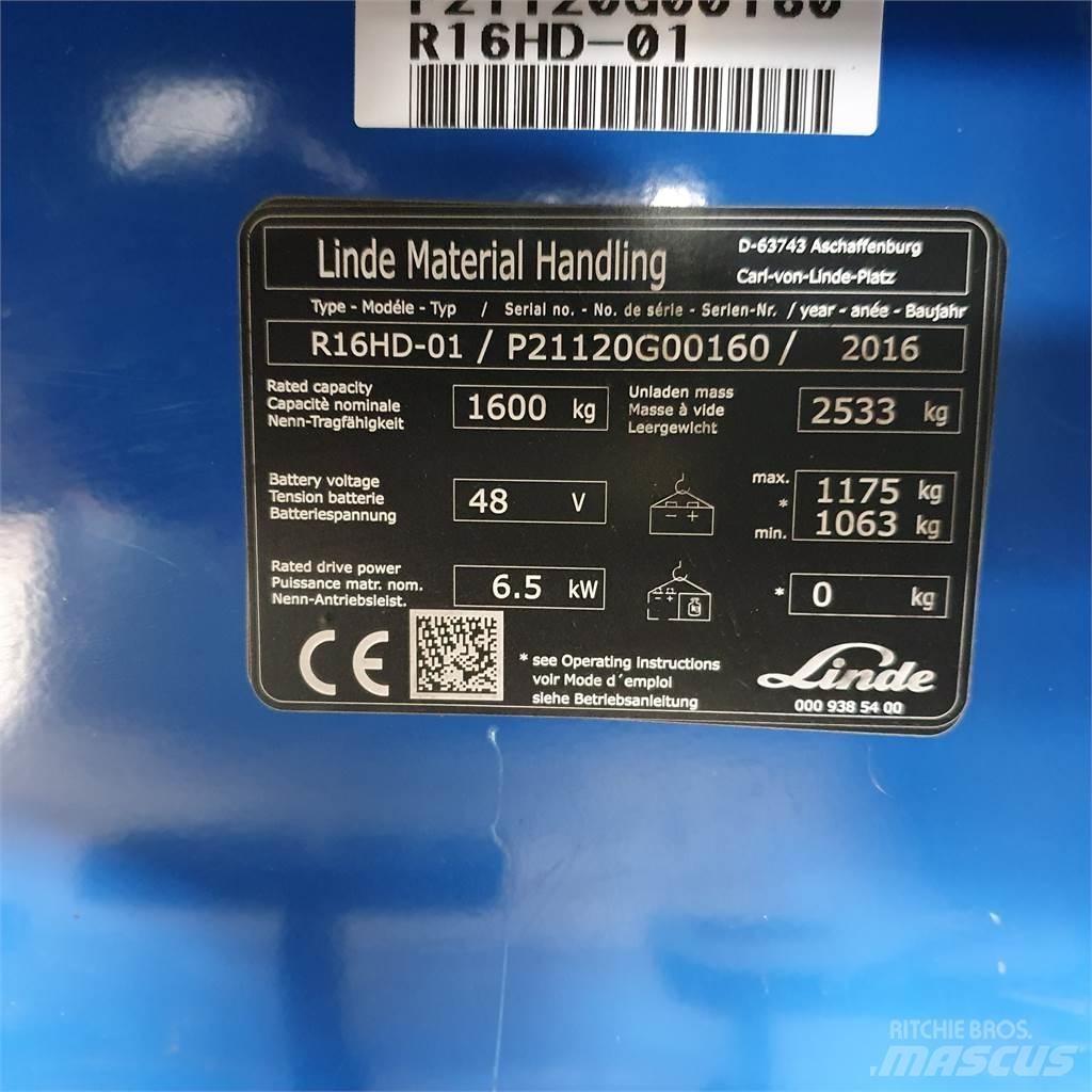 Linde R16HD Reach trucks