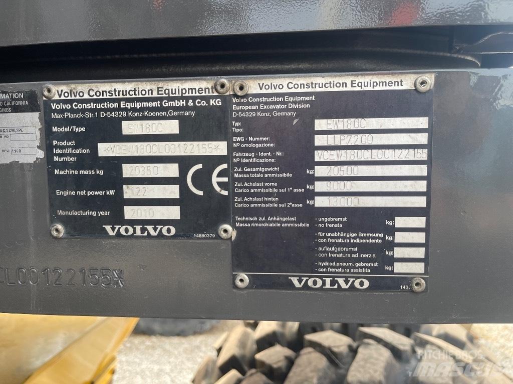 Volvo EW 180 C Wheeled excavators