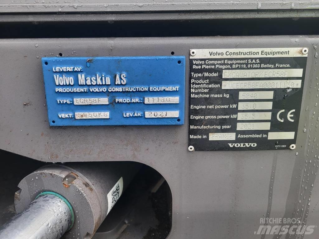 Volvo ECR58F Midi excavators  7t - 12t