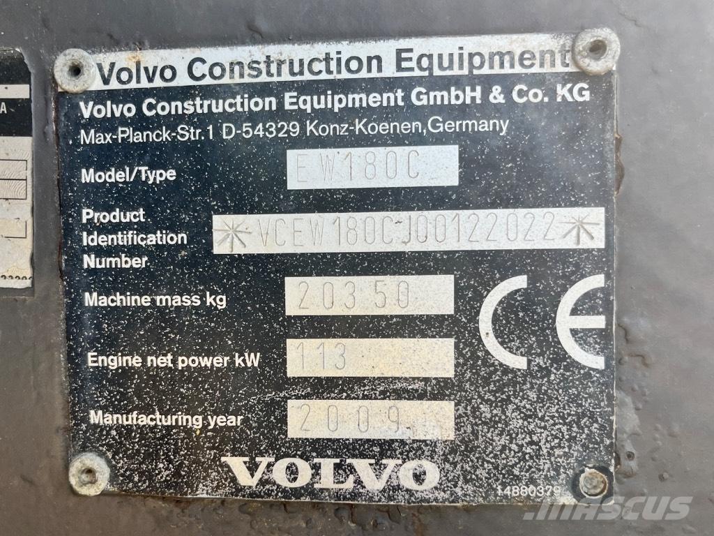 Volvo EW 180 C Wheeled excavators