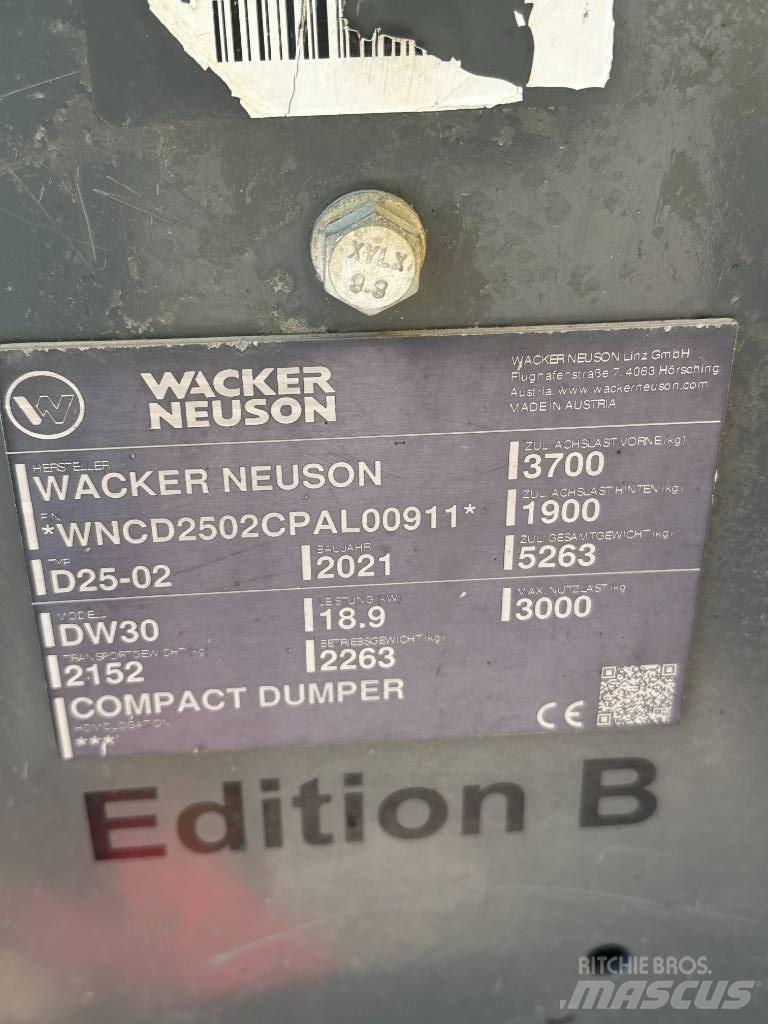 Wacker Neuson DW 30 Site dumpers