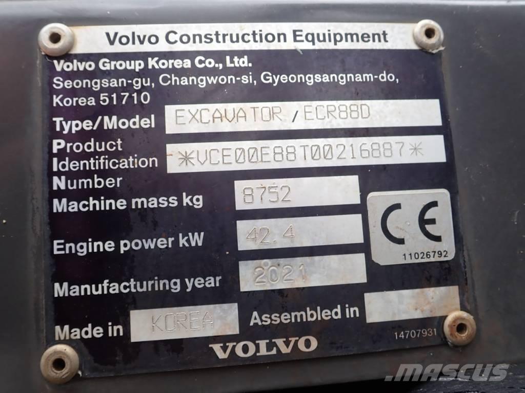 Volvo ECR 88 D Midi excavators  7t - 12t