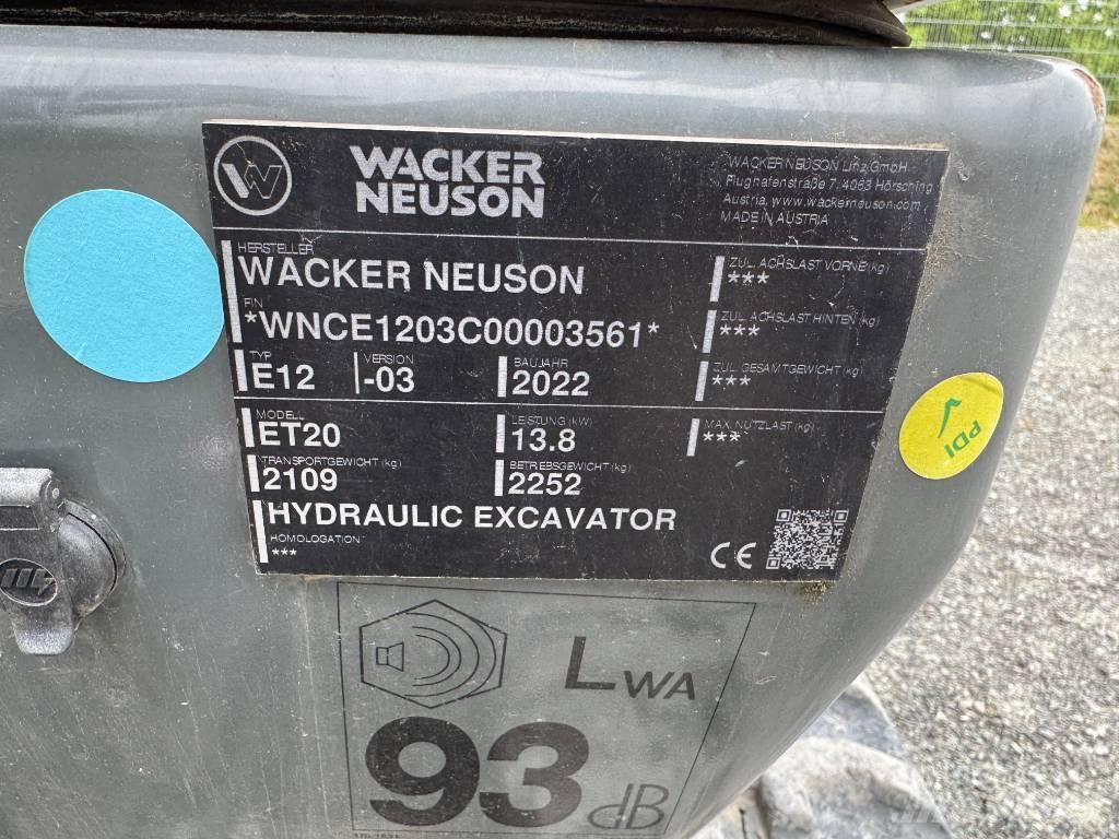 Wacker Neuson ET20 Crawler excavators