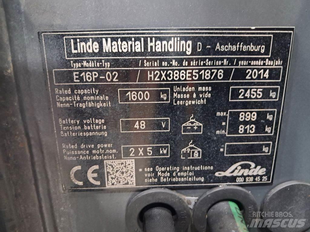 Linde E16P-02 Electric forklift trucks