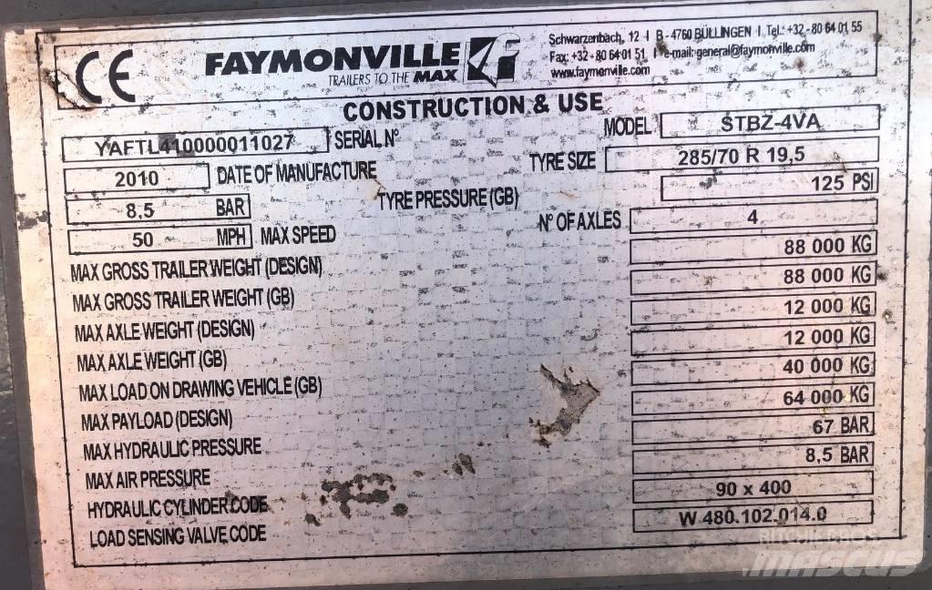 Faymonville STBZ-4VA Low loaders